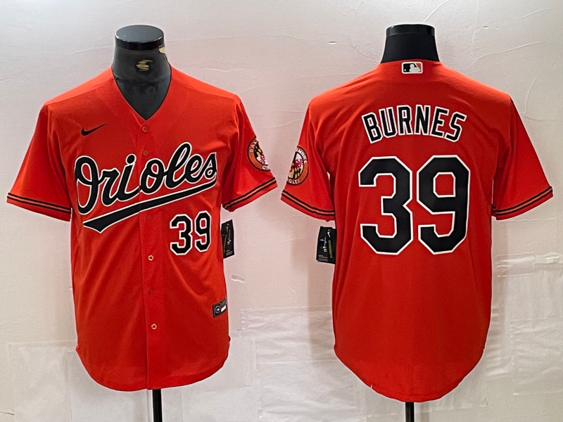 Men's Baltimore Orioles Corbin Burnes #39 Orange Jersey